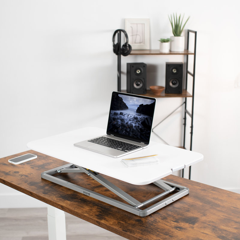 Adjustable Metal Base Standing Desk Converter